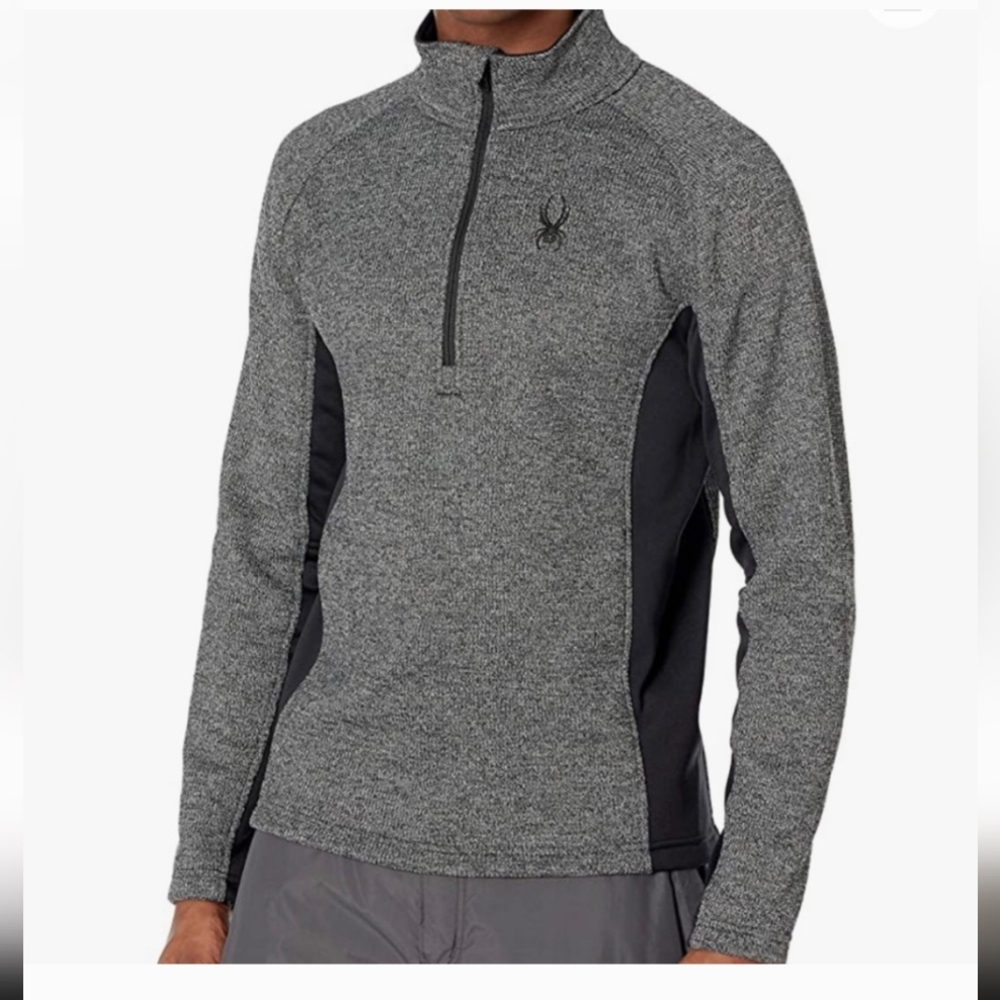 Spyder 1/2 Zip Outbound Pullover Sweater Jacket Gray / Black Large